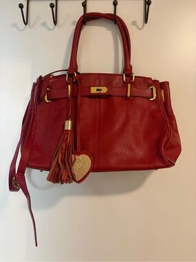 Genuine leather Birkin Kelly pebbled satchel bag